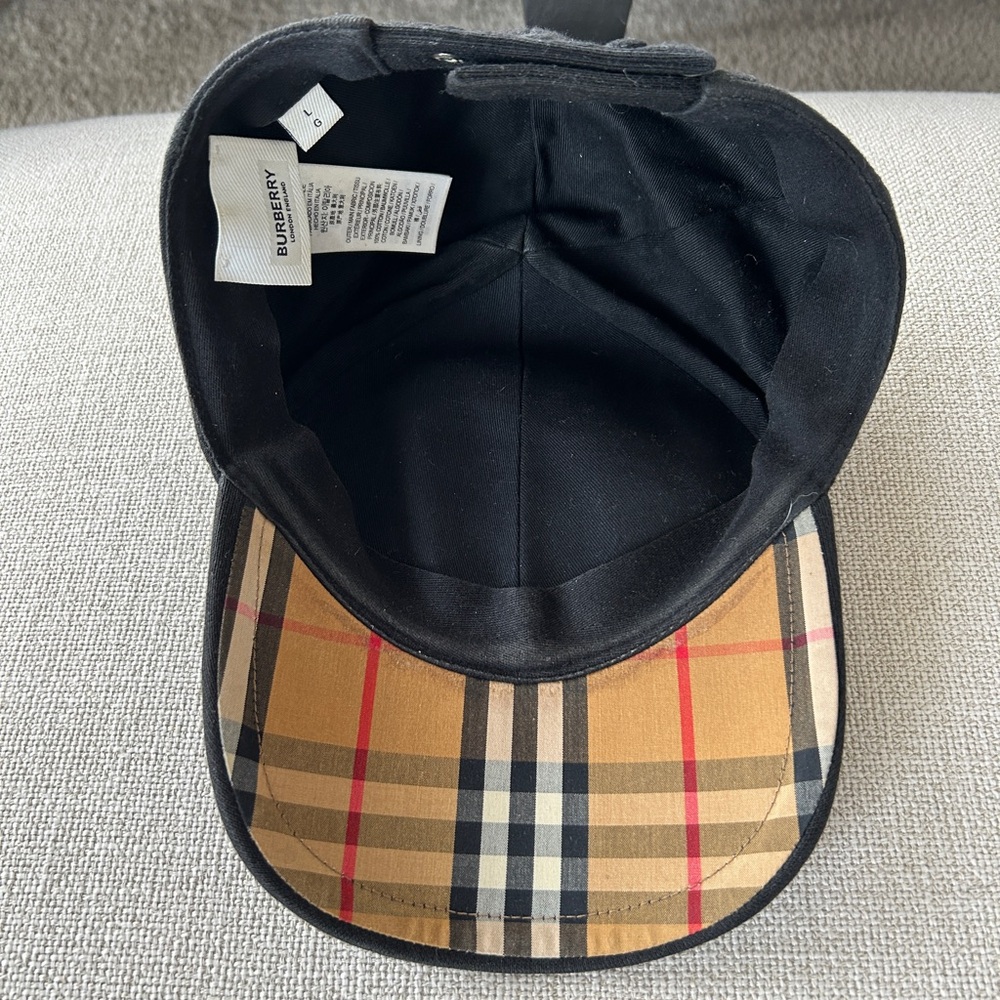 Black Baseball Cap with White Logo - Picture 3 of 5